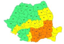 ANM: Două noi avertizări cod galben precipitații însemnate cantitativ, ninsori viscolite și intensificări ale vântului, valabile în perioada 17-18 februarie 2026