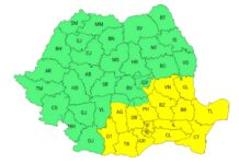 Cod galben de vreme severă în Dobrogea, 20-22 februarie 2026