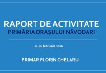 Raport săptămânal de activitate Primăria Orașului Năvodari (02-06 februarie 2026)