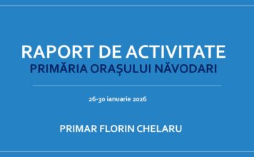 Raport săptămânal de activitate Primăria Orașului Năvodari (26-30 ianuarie 2026)